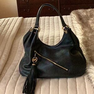 Michael Kors black leather Hobo Bag